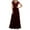 Claret, variant on Lovskoo Wedding Guest Dresses for Women Evening Gown Appear Thin Sleeveless Lace V-Neck Lace Stitching Waist Length Dress Cocktail Dresses 2023 Claret