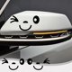 thumbnail image 1 of Car Body Sticker With Smiling Face Rearview Mirror Sticker Reverse Mirror Sticker Personalized Car Sticker Waterproof, 1 of 6