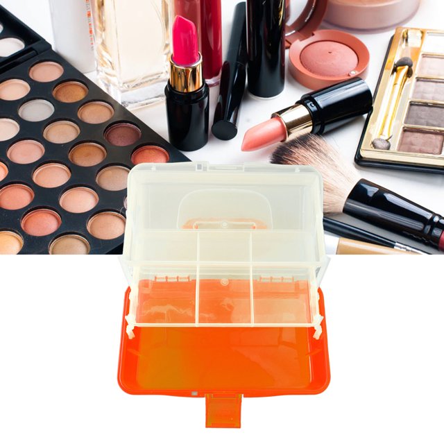 3 Layers Storage Box, Multifunctional Plastic Tool Box Multipurpose Organizer and Portable Handled Storage Case for Art Craft and Cosmetic