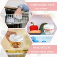 thumbnail image 4 of 2Pcs Overnight Oats Containers with Lids Spoon 20 oz, Portable Plastic Yogurt Jars, Breakfast on the Go Cups for Adults, Meal Prep Oatmeal Jars for Milk Cereal Fruit Snack, White, 4 of 7