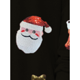 thumbnail image 4 of Rdhnmea Women’s Christmas Sweatshirts Sequin Santa Graphic Long Sleeve Crew Neck Pullovers Oversized Tops Xmas Outfits, 4 of 6