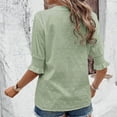 thumbnail image 4 of Staron Hauts pour Femmes Liquidation d'Été Manches Courtes Décontractées Col en V T-Shirts d'Été à Volants Tunique Décontractée, 4 of 7