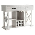 thumbnail image 2 of Furniture of America Acres Farmhouse Wood Wine Bar in White Oak, 2 of 8