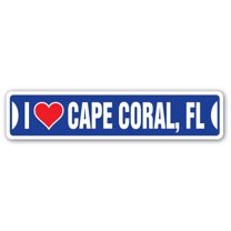 SignMission SSIL-Cape Coral Fl Street Sign - I Love Cape Coral, Florida