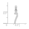 thumbnail image 5 of Auriga Fine Jewelry 14K White Gold Polished Number 7 Pendant for Women (L-18.93 mm, W-4.26 mm), 5 of 6
