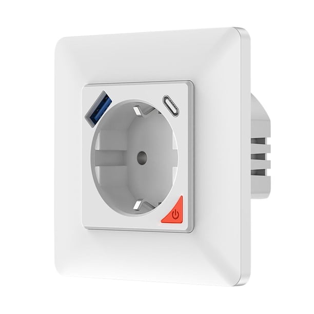 Enchufe de toma de corriente de la UE Control de voz Enchufe inteligente Trabajo con Alexa Google Home