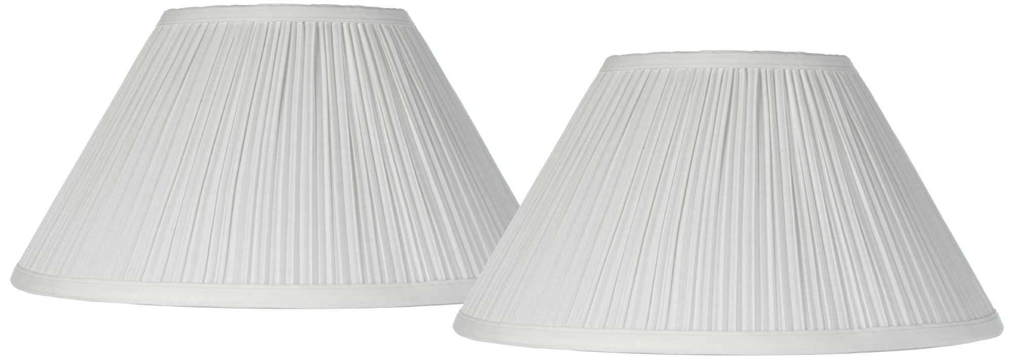 Ivory Pleated Lamp Shade 10x17x14.5 Inch | Spider Fitter, Bell Shape, Knife Pleats | Brentwood Collection