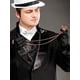 thumbnail image 5 of Accesorios para disfraces de hombre de los años 20, disfraz de gánster de la mafia Gatsby con sombrero de gánster panamá, tirantes, pajarita, bigote falso, reloj de bolsillo vintage para fiesta, 5 of 5