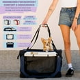 thumbnail image 4 of XL Cat Carrier for Large Cats and Small Dogs, Soft Sided, Foldable, Metal Frame, 24 x 16 x 16 in, 4 of 8