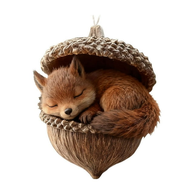 Adorno Navideño de Animales Del Bosque de 10 Cm | Colgante Navideño de Acrílico | Decoración Caprichosa de Animales Del Bosque | Regalo Perfecto para Árbol, Corona, Guirnalda o Centro de Mesa