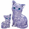3D Crystal Puzzle, Cat with Kitten