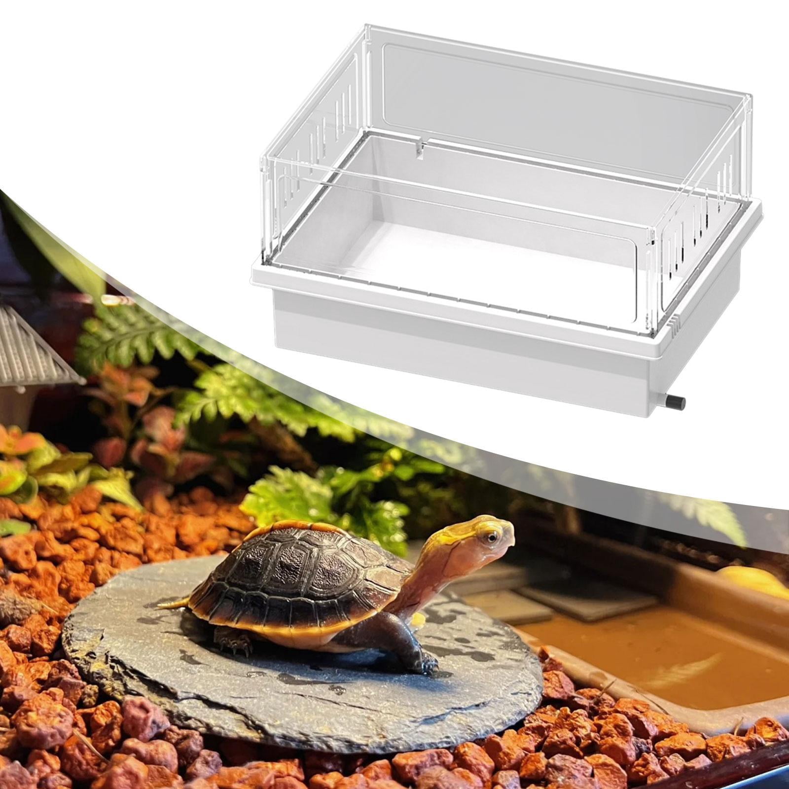 Dualoai Turtle Tank Amphibians Case Small Breeding Box Detachable Tortoise Enclosure