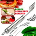thumbnail image 2 of WSRRDRECVHi Pepper Seed Corer Remover,Stainless Steel Chili Corer Remover Kitchen Tool,Pepper Deseeder Tool, Stainless Steel Fruit Corer,Handle Core Deseeder for Peppers K4K7, 2 of 9