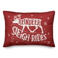 thumbnail image 2 of Creative Products Reindeer Sleigh Rides 14x20 Spun Poly Pillow, 2 of 3