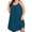 F1-Indigo Blue, variant on Sleeveless Nightgowns for Plus Women Sleepwear Wide Strap Sleep Shirt Pleated Scoopneck Lounge Dress with PocketsBlack 3X