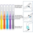 thumbnail image 3 of Orthodontic Interdental Brush Set, 100 Count Soft Teeth Gap Cleaners with Protective Caps, Multi-Size Dental Picks (Orange and Gray Mix), 3 of 7