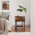thumbnail image 6 of VECELO Wooden Nightstand with Drawer and Shelf, Side End Table for Living Room/Bedroom, Brown, 6 of 8