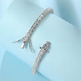 thumbnail image 5 of Tennis Bracelet for Women|3MM Cubic Zirconia|White/Yellow Gold Plated Bracelets|4-Prong-Setting CZ|Size 6.5-8.5 Inch, 5 of 7