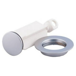 Master Plumber 714-637 Rubber Sink Stopper with Metal Ring, White