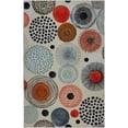 thumbnail image 5 of Mohawk Home Prismatic Textured Circles Multi Contemporary Geometric Precision Printed Area Rug, 8'x10', Grey & Red, 5 of 5