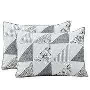 Better Homes & Gardens Heirloom Pillow Shams, Black/White, Standard (2 Count), All Ages