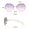 thumbnail image 2 of Gafas de sol degradadas gafas de sol de flores de mariposa gafas de sol de tendencia de moda, hechas de metal, 2 of 5