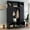 Black + Particle Board+MDF + Primary Living Space, variant on Luckynote Modern All-in-One Hall Tree with Adjustable Shelves, Classic Arched Farmhouse Storage Bench with Dual Side Cabinets, Elegant Entryway Organizer with 7 Hooks for Mudroom, Hallway, White