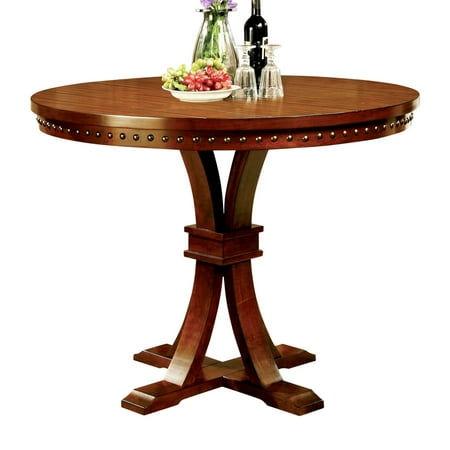 Furniture of America Fort Wooden Counter Height Round ...
