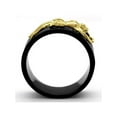 thumbnail image 3 of Men's Stainless Steel Black and Gold Plated Jesus Christ Ring Religious Band 8-13 Size 11, 3 of 5