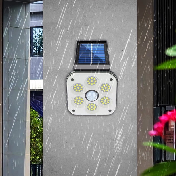 Luces solares para exteriores con sensor de movimiento, IP65, 3 modos, luces de seguridad para pared, para cercas, jardines, patios y puertas.