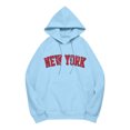 thumbnail image 4 of XIAONU Womens Hoodies Retro Letter Print Hooded Fleece Sweatshirt Peasure Long Sleeve With Pocket Drawstring Hoodie, 4 of 4