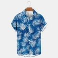 thumbnail image 2 of AHTJRT Men's Unisex Aloha Shirt Sunset Landscape Cool Evening Gatherings Blue XL, 2 of 4