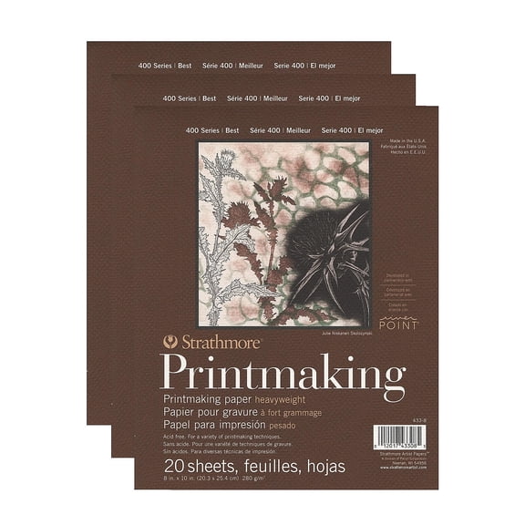 400 Series Heavyweight Printmaking Paper 8 in. x 10 in., pad of 20 sheets (pack of 3)