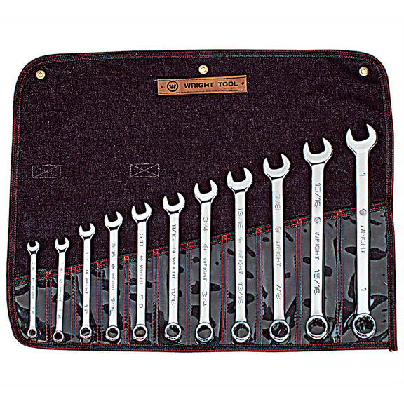 Wright Tool 11pc 12pt. Full Polished Combination Wrench Set