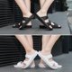 thumbnail image 5 of Guardurnaity Sandalias ligeras sin cordones, cómodas y antideslizantes para mujer en verano. Pantuflas de verano para mujer. Calzado Negro Talla 44, 5 of 6