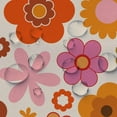 thumbnail image 2 of Retro Flowers Shower Curtain, Groovy Brown Orange Sun Flower Vintage 70s Fabric Shower Curtains Set for Bathroom Funky Hippie 1970 Boho Yellow Floral Decoration with Hooks 72 X 72 inch Bath Decor, 2 of 6
