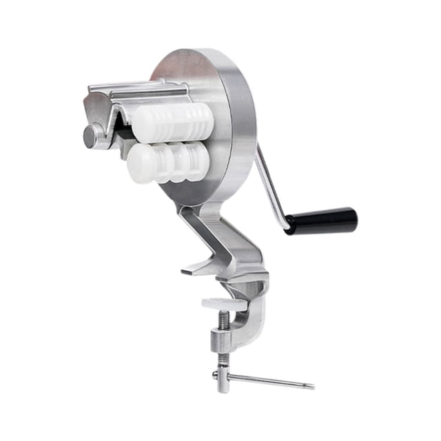 Machine à Pâtes Manuelle avec Manivelle pour Spaghetti et Macaronis – Corps en Alliage d'Aluminium, Épaisseur Réglable, Pince de Table Incluse