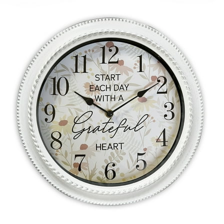 Mainstays 12" Analog Wall Clock with Inspirational Sentiments and Quartz Movement