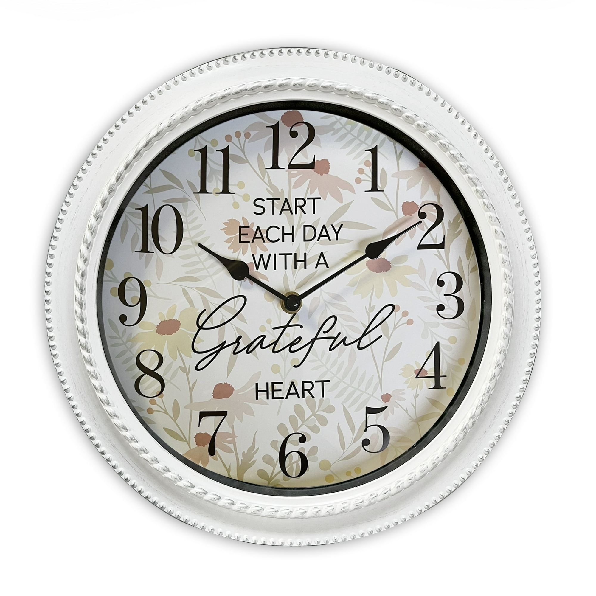 Mainstays 12 Analog Wall Clock with Inspirational Sentiments and Quartz Movement