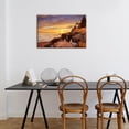 thumbnail image 3 of National Park Lighthouse Canvas Wall Art, Bass Harbor Head Lighthouse Sunset Print, Coastal Ocean Landscape Artwork for Living Room Bedroom, Ready to Hang, 3 of 6