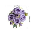 thumbnail image 3 of PONPRNGY Artificial Flowers, Artificial Peony Small Silk Flowers Fake Peonies Bouquet Rose Flower Arrangement Table Centerpiece for Dining Party Home Decoration, 3 of 6