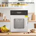 thumbnail image 6 of Hakka Food Dehydrator Machine, 10 Trays Commercial Food Dryer  with Touch Temp Control & 24H Timer Fruit Meat Vegetables Dehydrator, 6 of 7