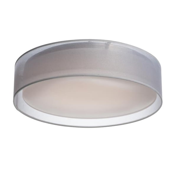 20 in. Prime LED Flush Mount Ceiling Light, White Organza