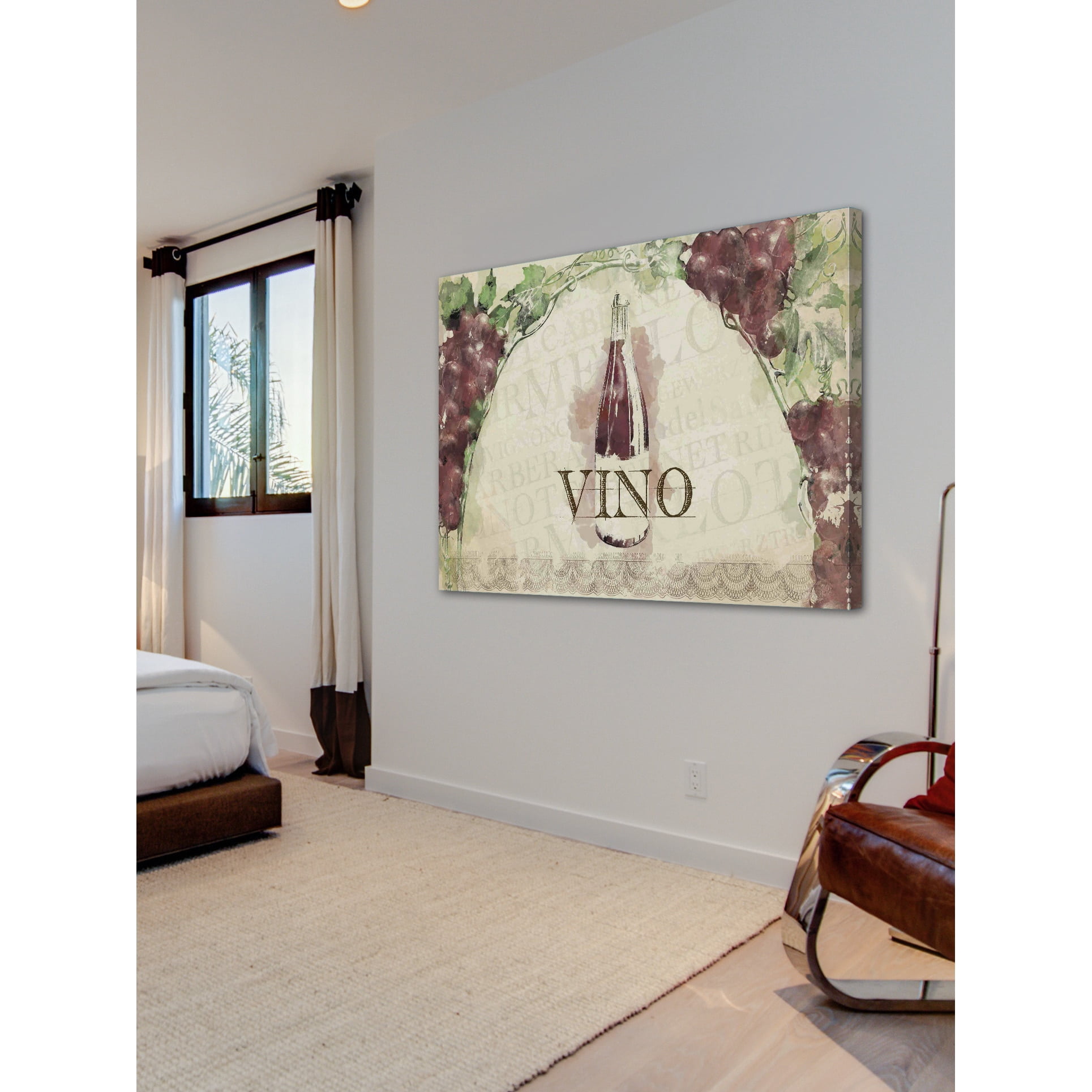 "Wine" Painting Print on Wrapped Canvas