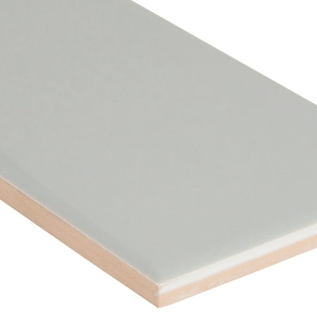 MSI Gray Glossy 4 in. x 16 in. Glossy Ceramic Wall Tile (8.61 sq. ft./Case) 16 cases