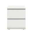 thumbnail image 3 of Tvilum Aurora 2 Drawer Bedroom Nightstand for Adults, White, 3 of 19