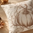 thumbnail image 5 of Btomtd Pumpkin Throw Pillow Cover 18 x 18 Inch, Fall Thanksgiving Couch Pillow Cases, Decorative Cushion Cover for Sofa Porch, Brown, 5 of 7