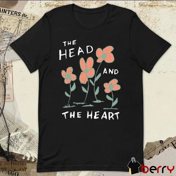 2025 The Head And The Heart Flower Painting S-4XL Unisex Cotton T-Shirt