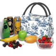 thumbnail image 3 of Zufioo Vintage Floral 1 Insulated Reusable Grocery Bags,Cooler Bag,Food Delivery Bag, Travel Insulated Bag, or Beach Cooler Bags, 3 of 6