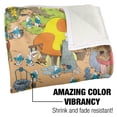 thumbnail image 3 of The Smurfs Blanket, 50'x60' Smurf Village Silky Touch Sherpa Back Super Soft Throw Blanket, 3 of 5
